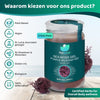 Sea moss superfood Nederland en belgie supplementen purple seamoss biologisch vers duurzaam online zeewier kopen Een pot van Pure Nutrosa Seamossgel zeemosgel met de woorden 